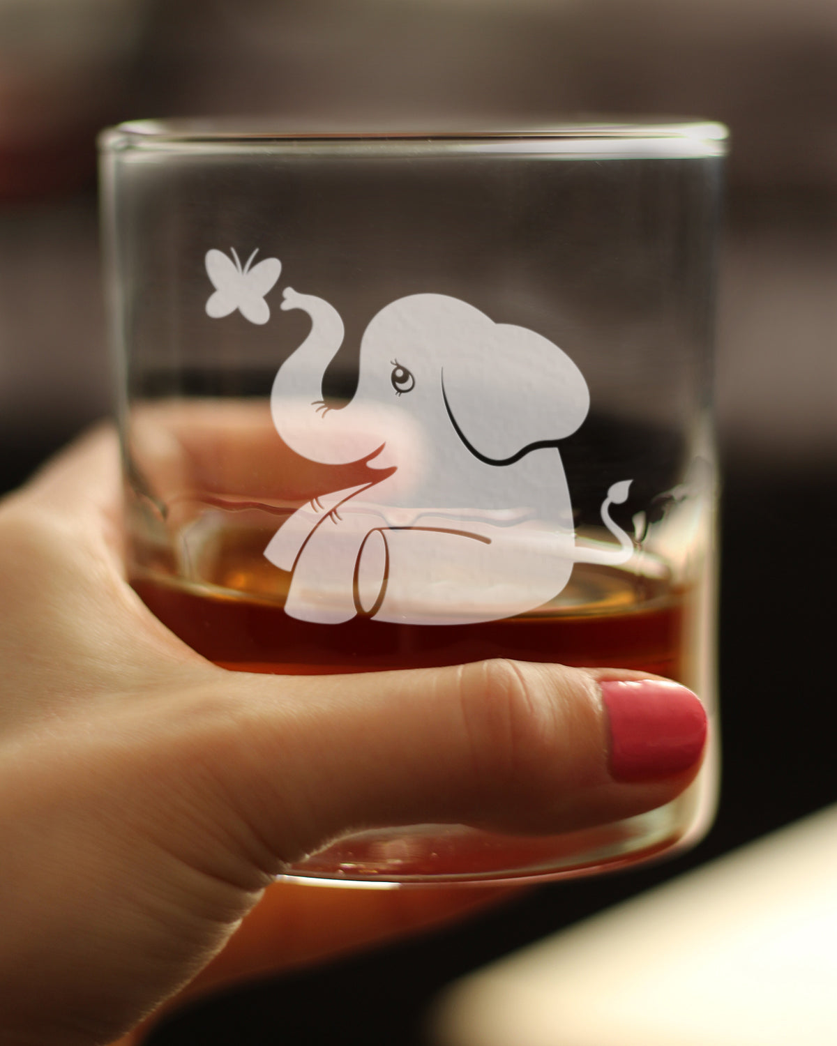 Cute Elephant - 10 Ounce Rocks Glass