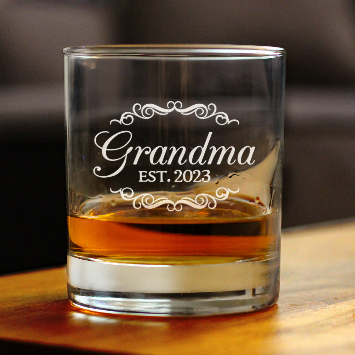 Grandma Est. 2023 - Decorative - 10 Ounce Rocks Glass