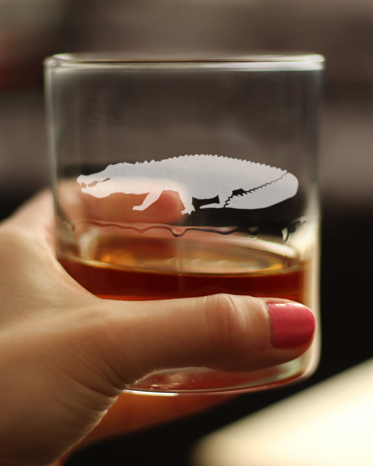 Alligator Whiskey Rocks Glass - Unique Exotic Animal Gifts for Alligator Lovers - 10.25 Oz Glass