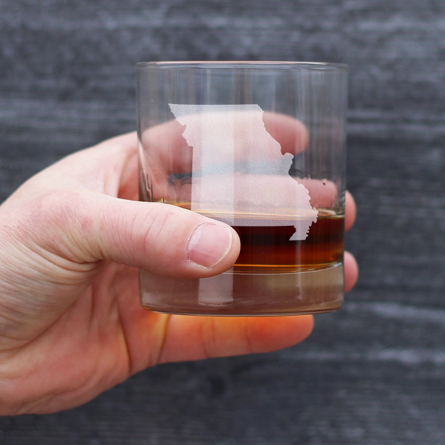 Missouri State Outline Whiskey Rocks Glass - State Themed Drinking Decor and Gifts for Missourian Women & Men - 10.25 Oz Whisky Tumbler Glasses