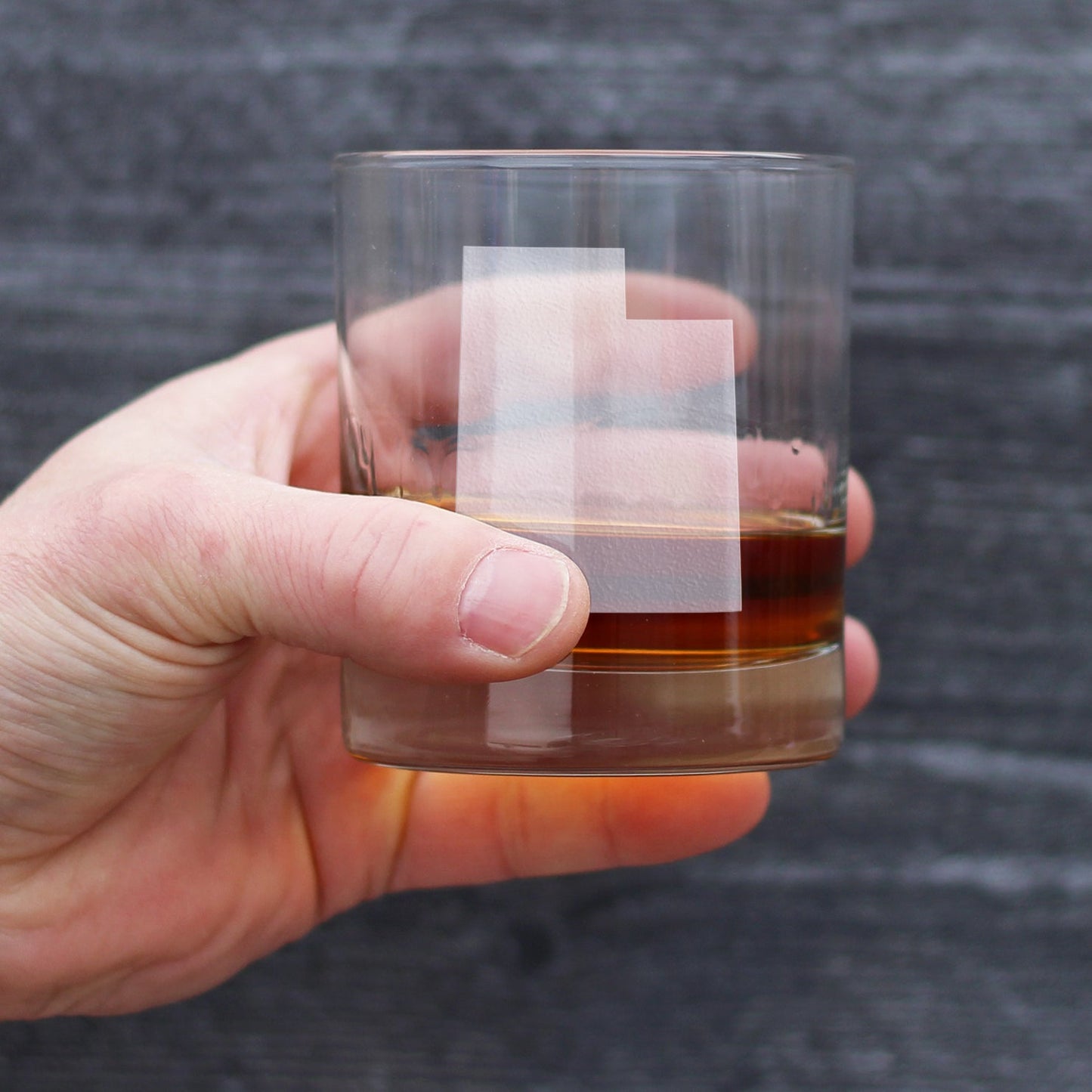 Utah State Outline Whiskey Rocks Glass - State Themed Drinking Decor and Gifts for Utahn Women & Men - 10.25 Oz Whisky Tumbler Glasses