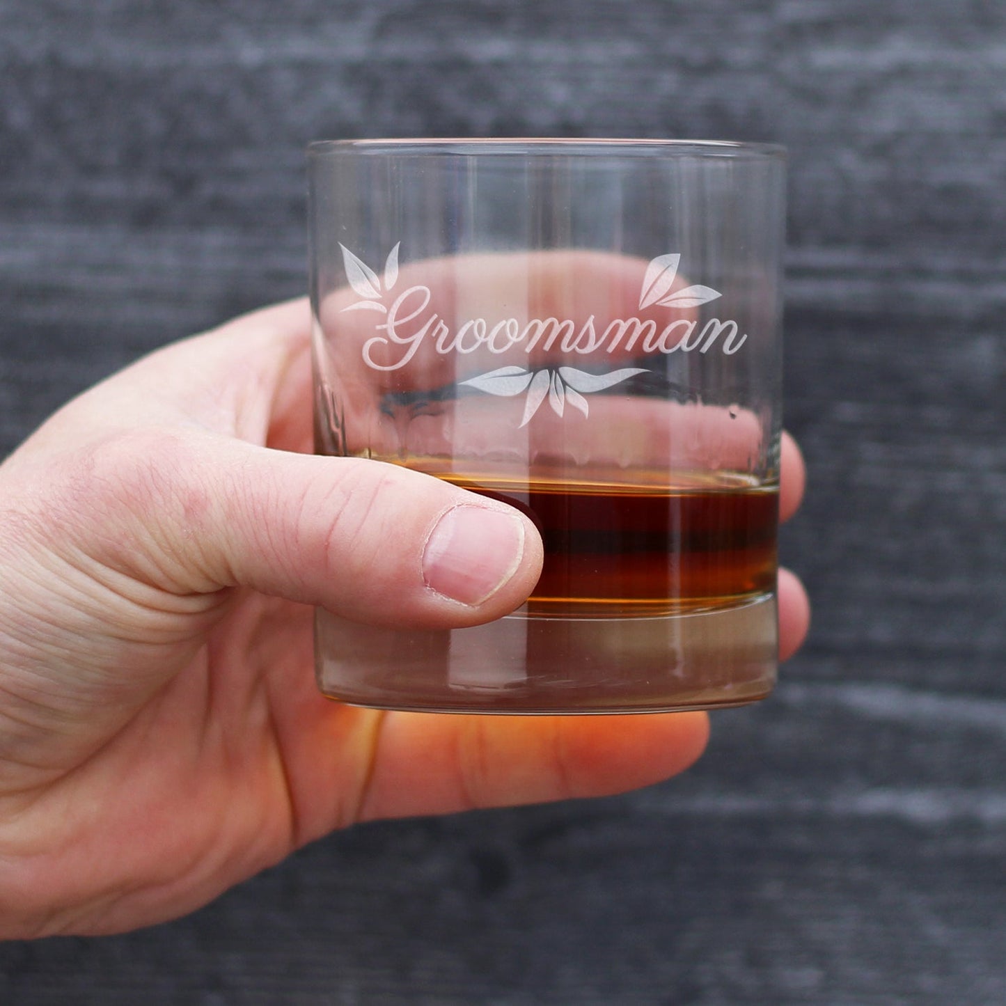Groomsman Old Fashioned Rocks Glass - Groomsmen Proposal Gifts - Unique Engraved Wedding Cup Gift