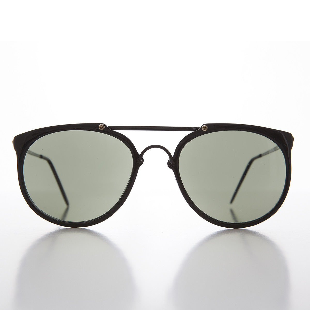 Round Crossbar Aviator Vintage Sunglasses - Robbins