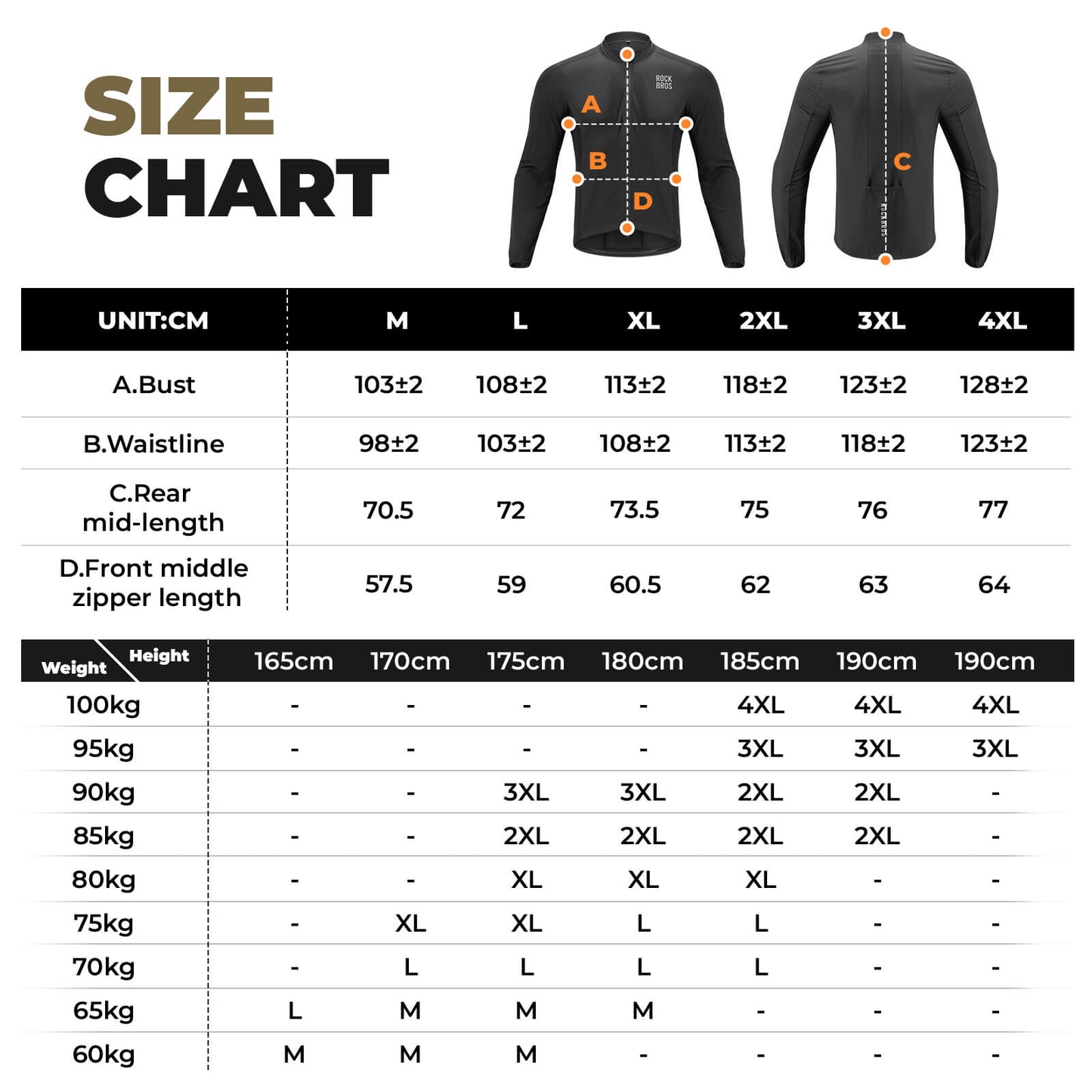 ROCKBROS Long-Seeved Cycling Windbreaker Jacket Foldable