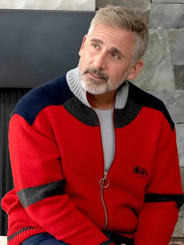 Mountainhead 2025 Steve Carell Bomber Jacket