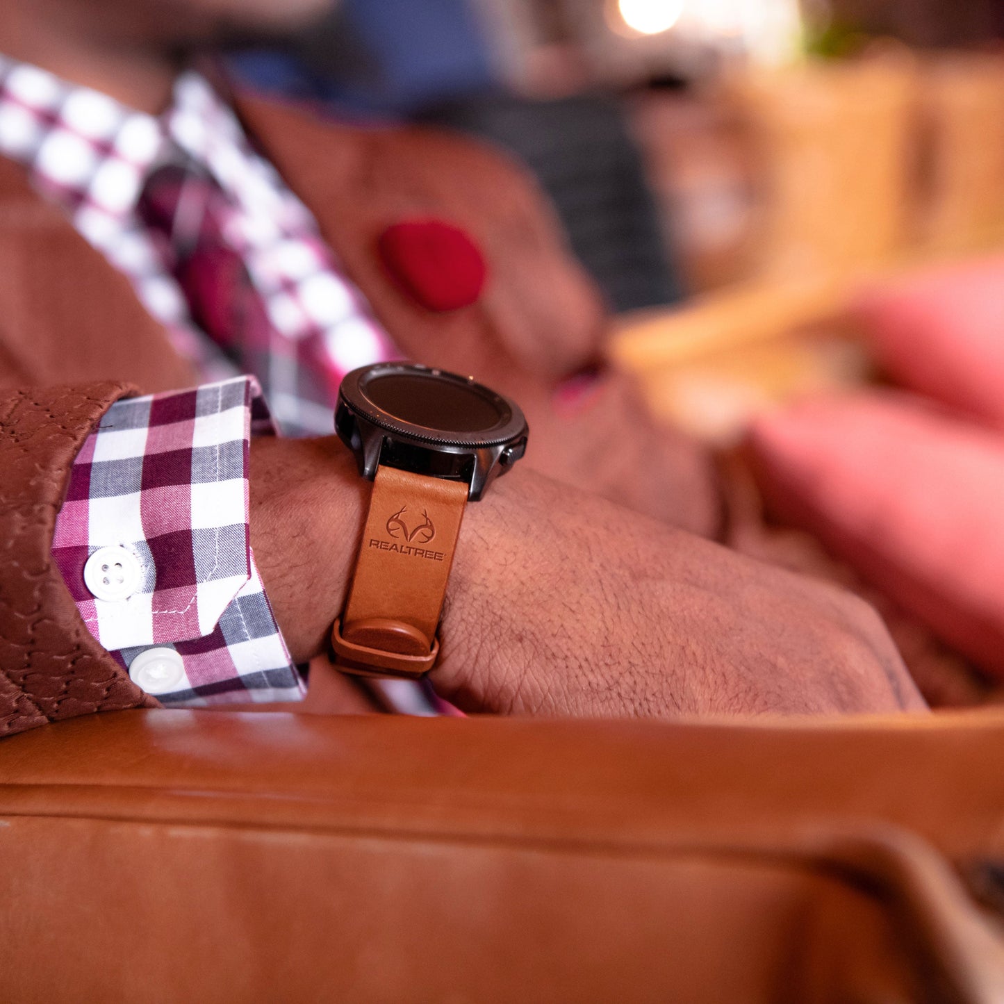 Realtree Leather Watchband for Samsung, Garmin, Fossil, and More for Samsung, Garmin, Fossil, and More