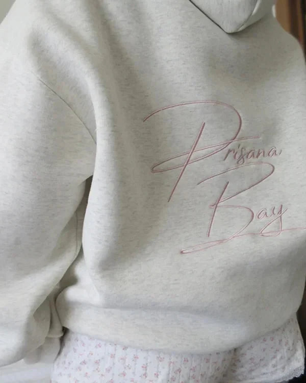 PrisanaBay Grey Bow Hoodie