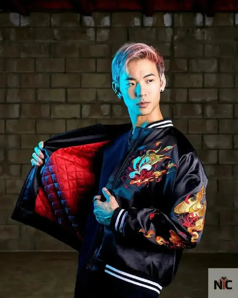 Red Dragon Sukajan Bomber Jacket