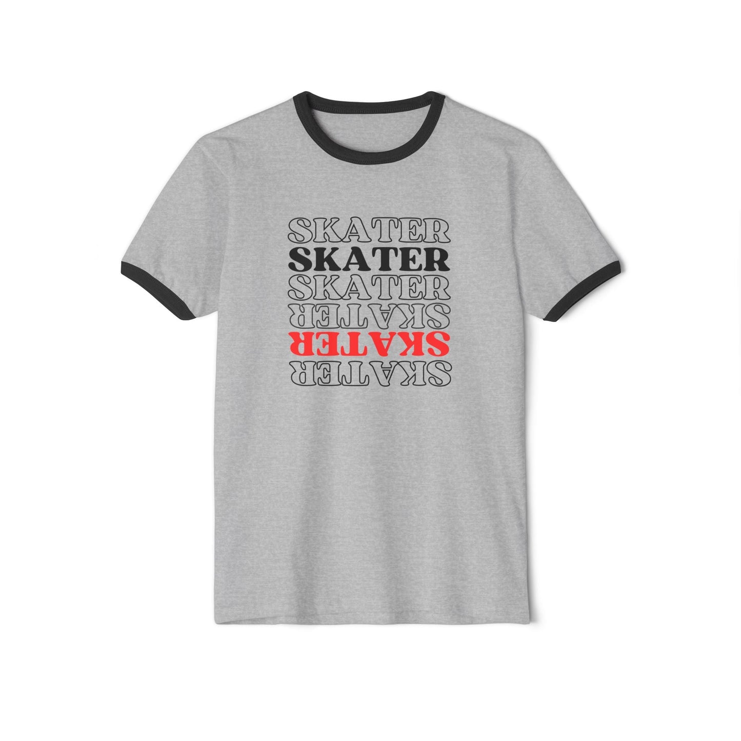 Red Statement Skater Unisex Cotton Ringer T-Shirt