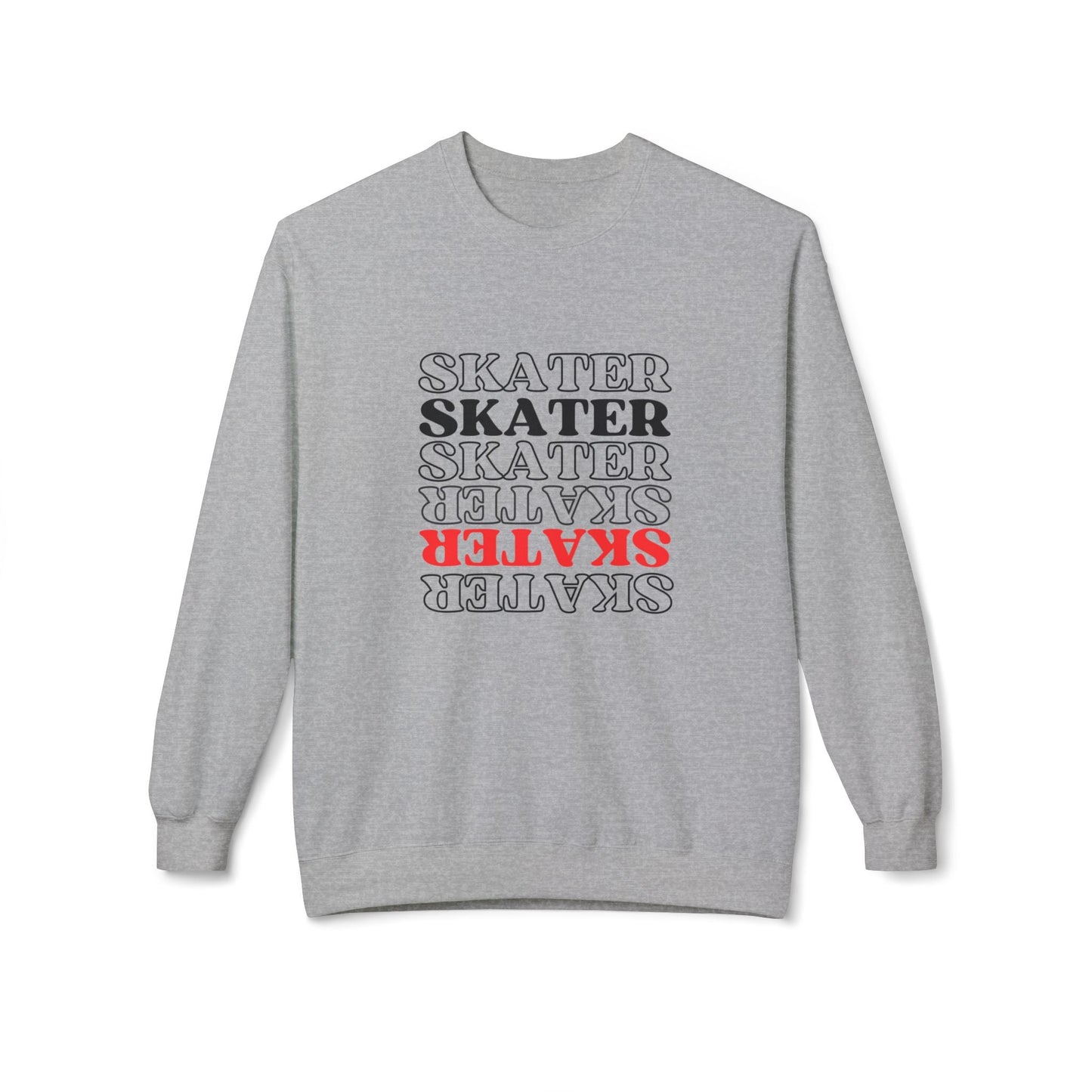 Red Statement Skater Unisex Fleece Crewneck Sweatshirt