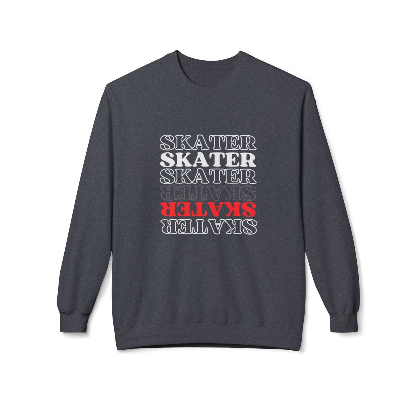 Red Statement Skater Unisex Fleece Crewneck Sweatshirt