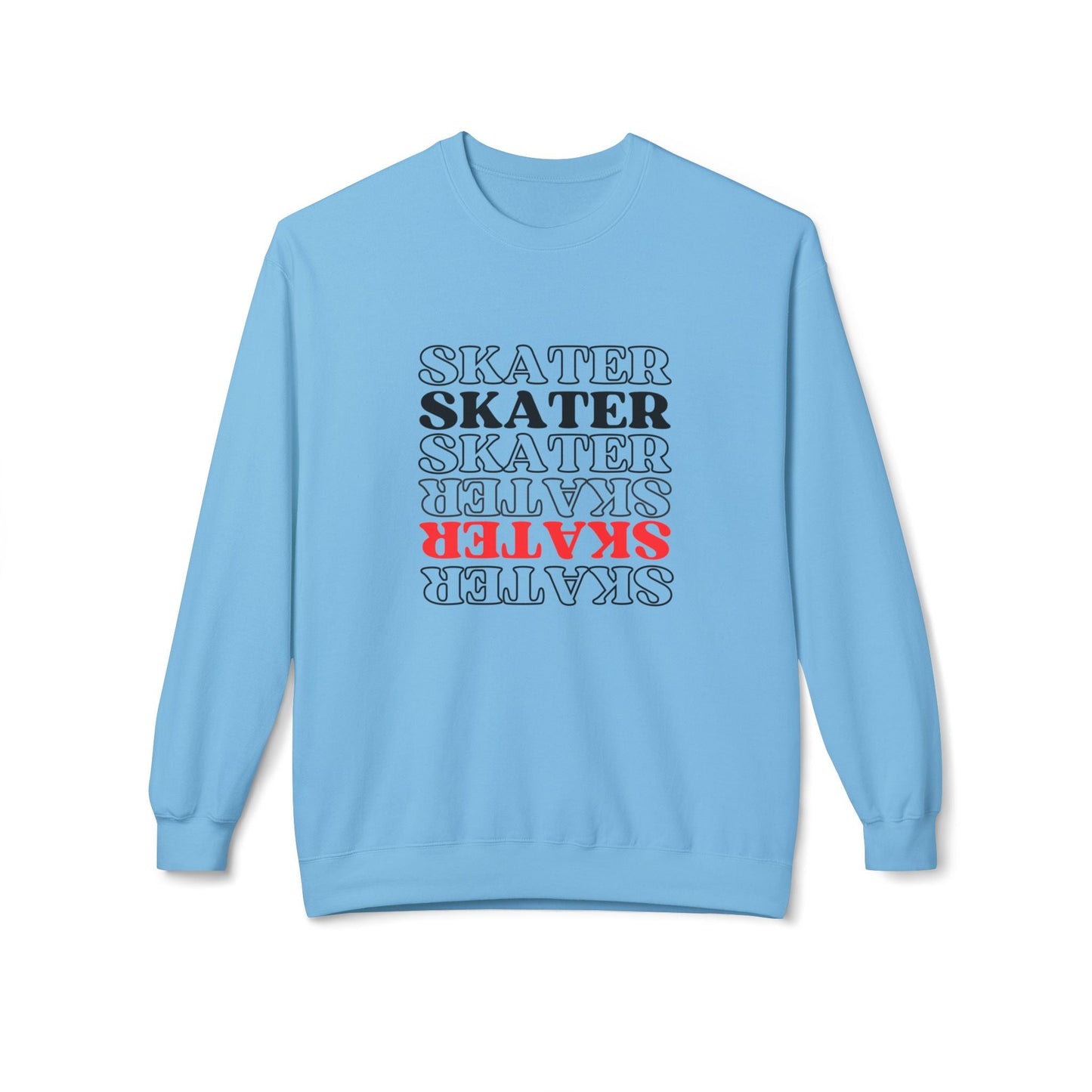 Red Statement Skater Unisex Fleece Crewneck Sweatshirt