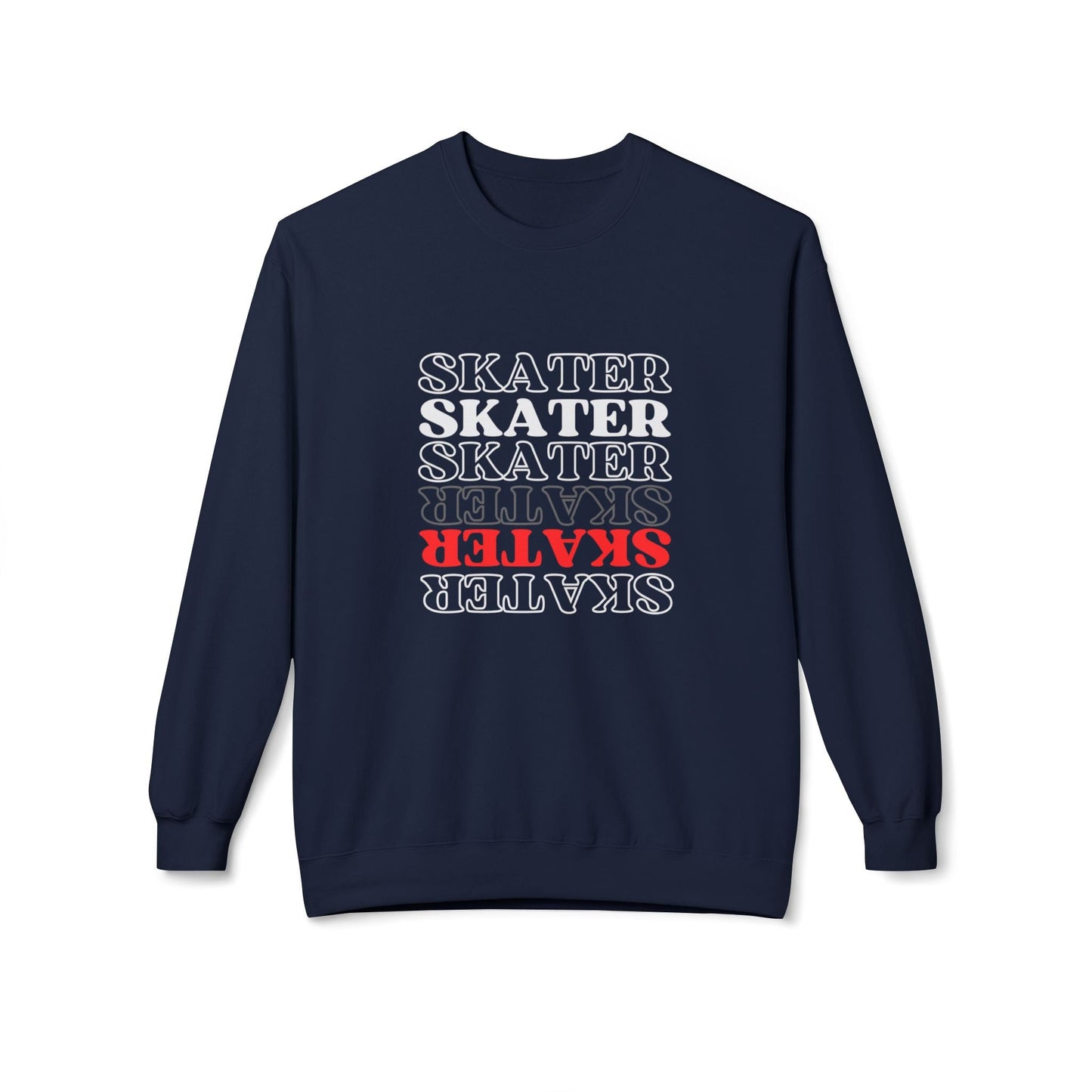 Red Statement Skater Unisex Fleece Crewneck Sweatshirt