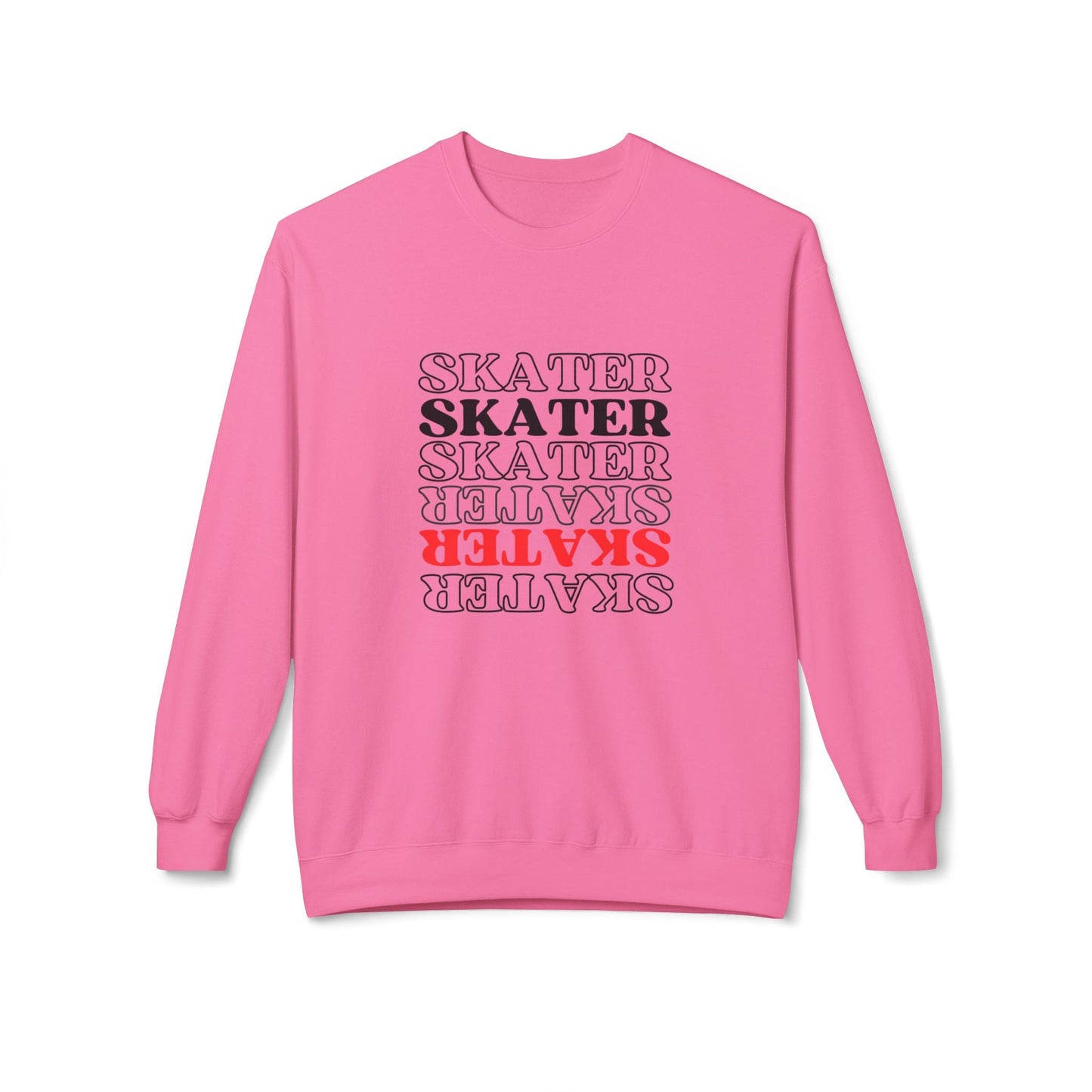 Red Statement Skater Unisex Fleece Crewneck Sweatshirt