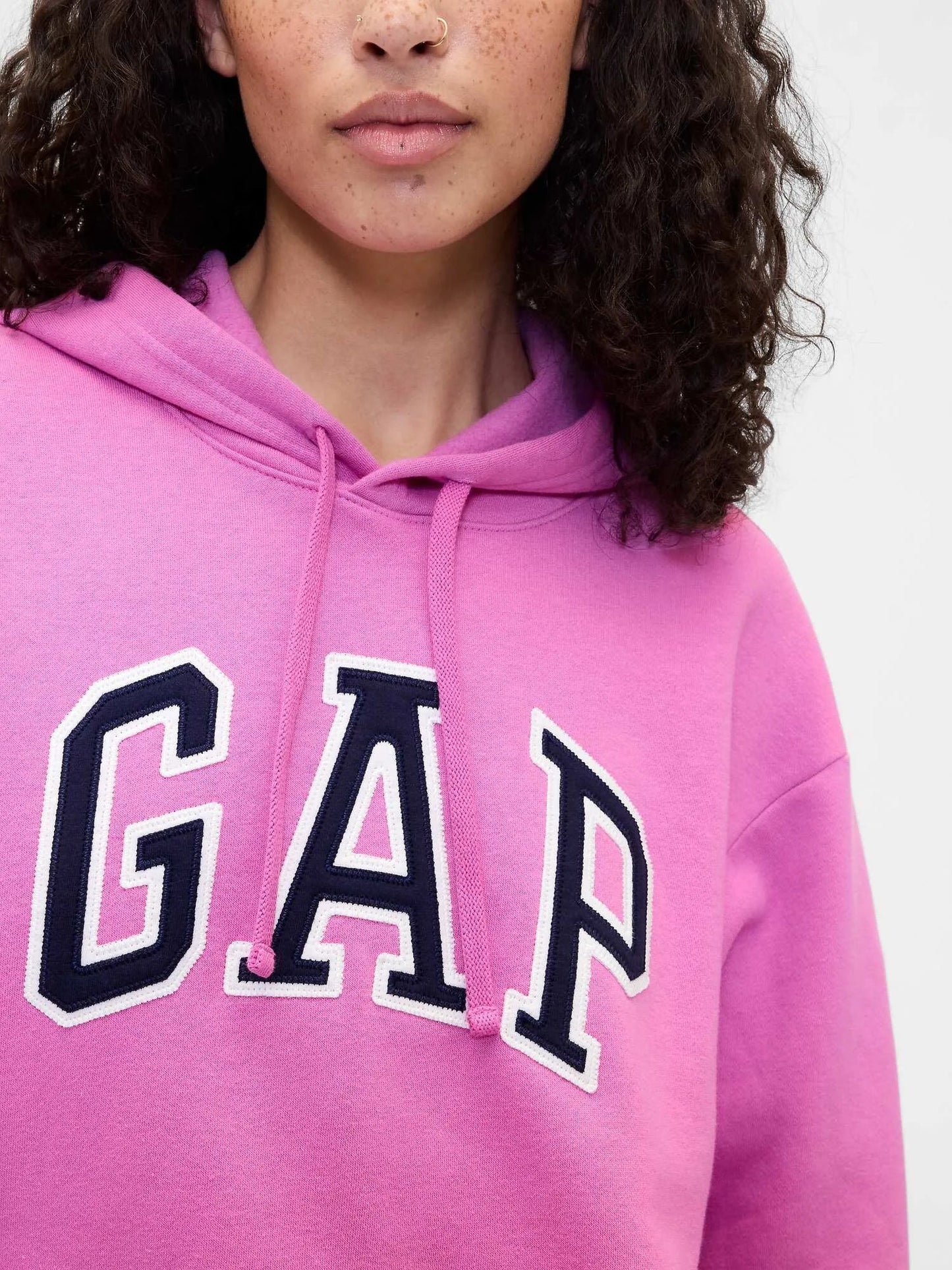 Relaxed Fit Gap Logo Pink Hoodie