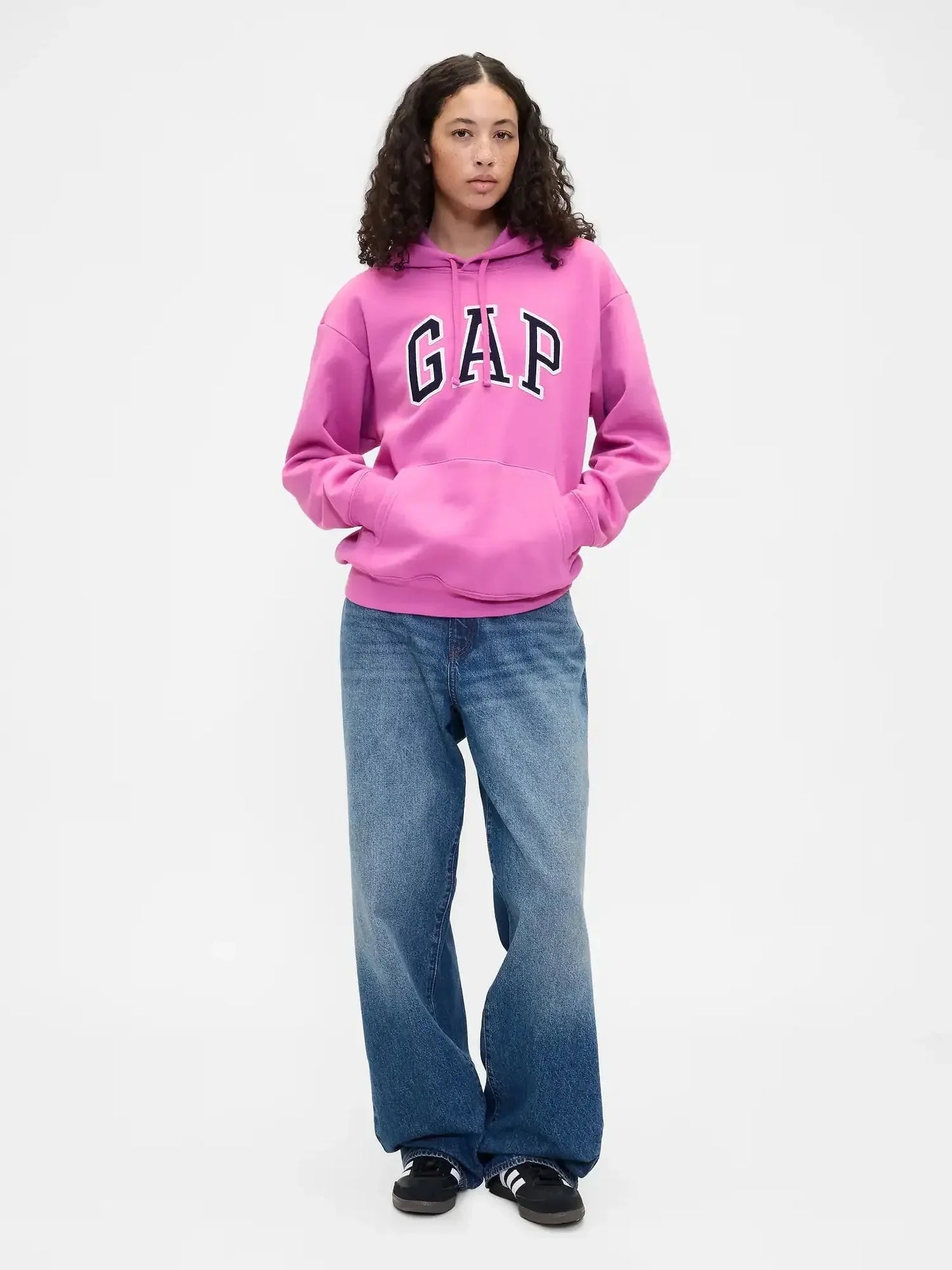 Relaxed Fit Gap Logo Pink Hoodie