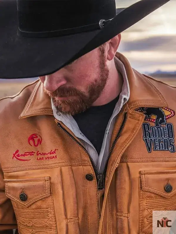 Rodeo Vegas 2024 PFR Brown Leather Jacket