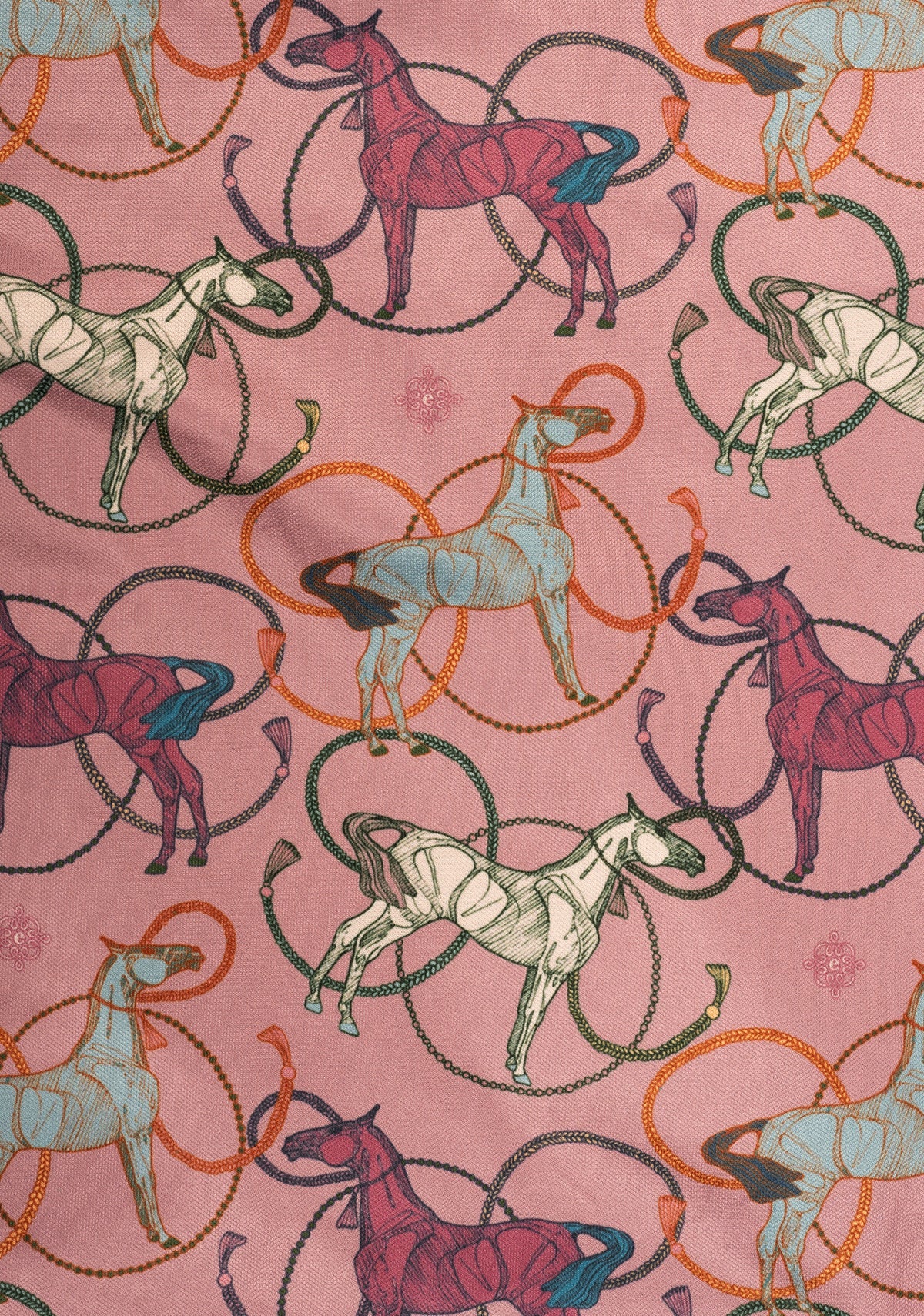 Roped Horses on Rose Quarter Zip Sun Shirt