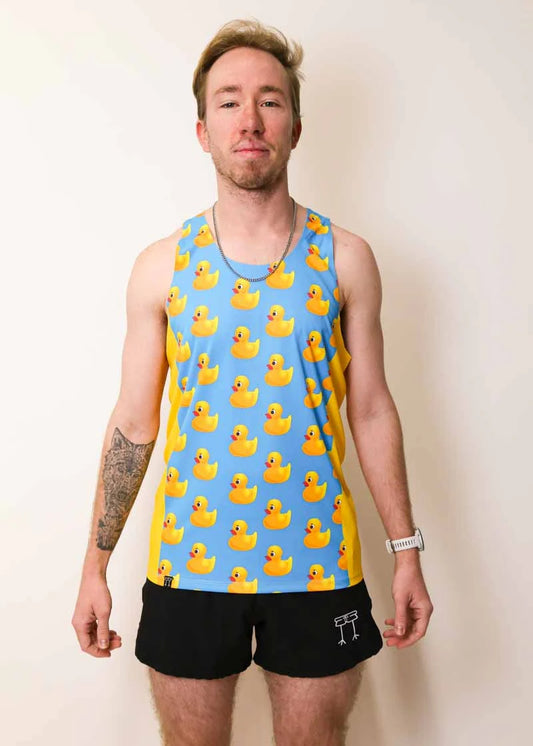 Men's Rubber Ducky Performance Singlet (Blue)