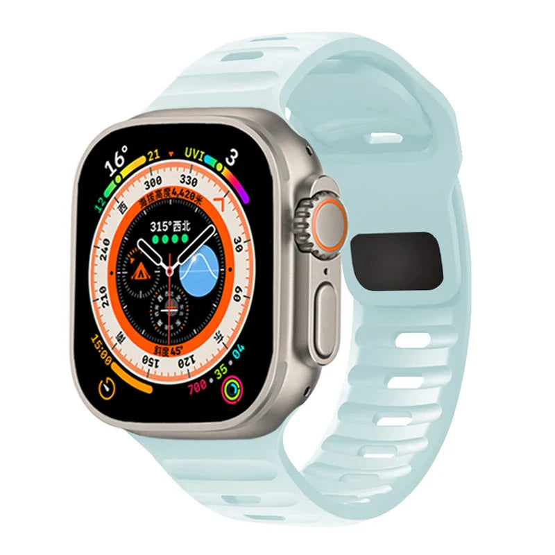Apple Watch Silicone Strap - Waterproof, Sporty, Flexible