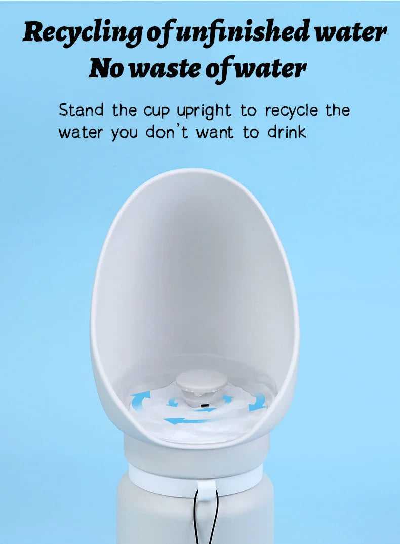 550ml Folding Pet Water Bottle - Portable Travel Mug for Dogs & Cats