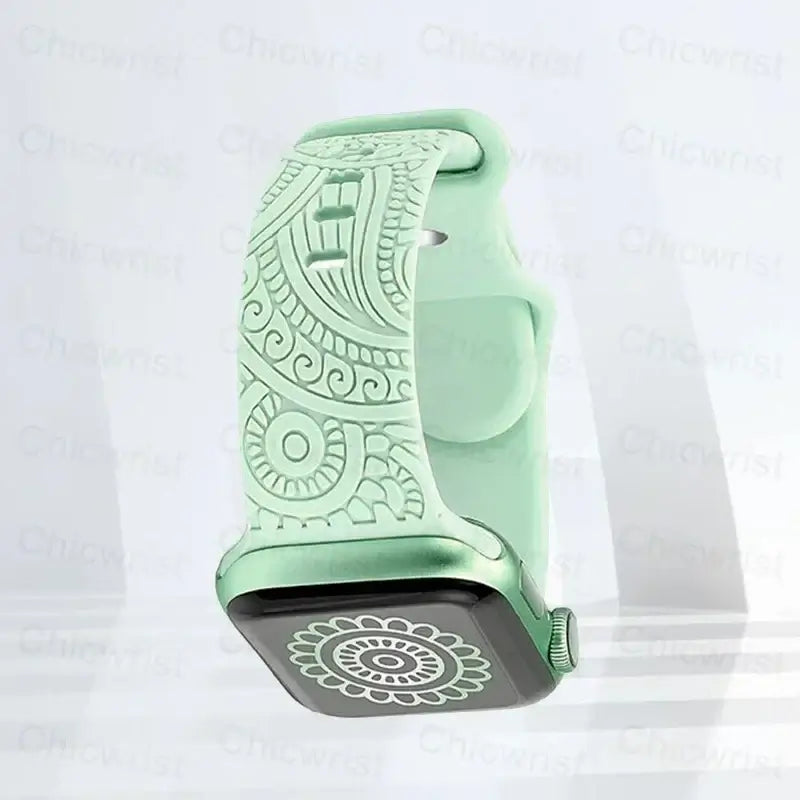 Apple Watch Silicone Strap - Stylish, Engraved Design