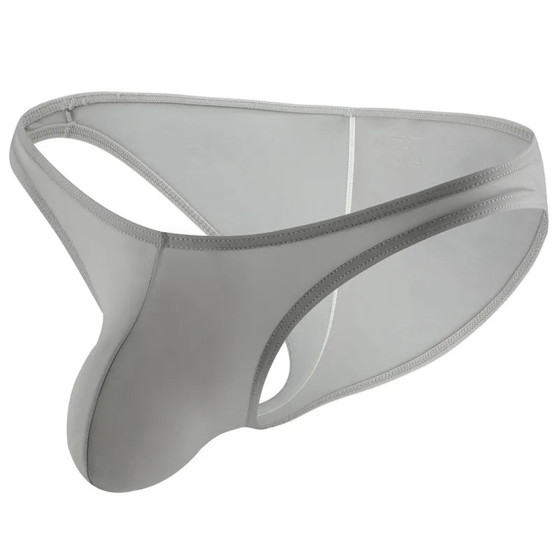 White Wrinkle Large Size Briefs High Elastic Ice Silk Man Underwear