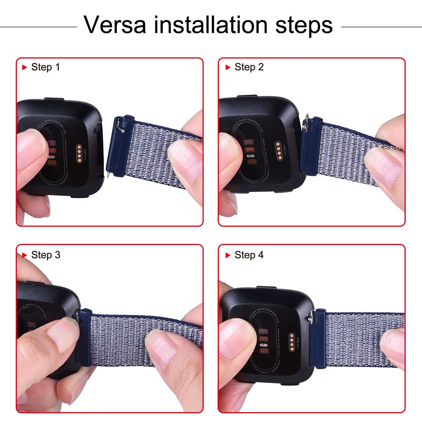 Nylon Velcro Fitbit Versa & Sense Bands