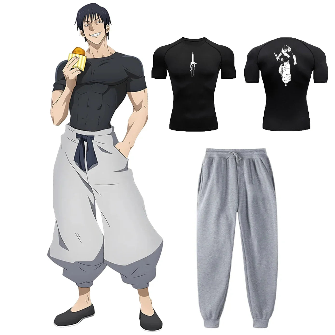 Unleash the Rogue Power: Toji Compression Shirt & Sweatpants Set