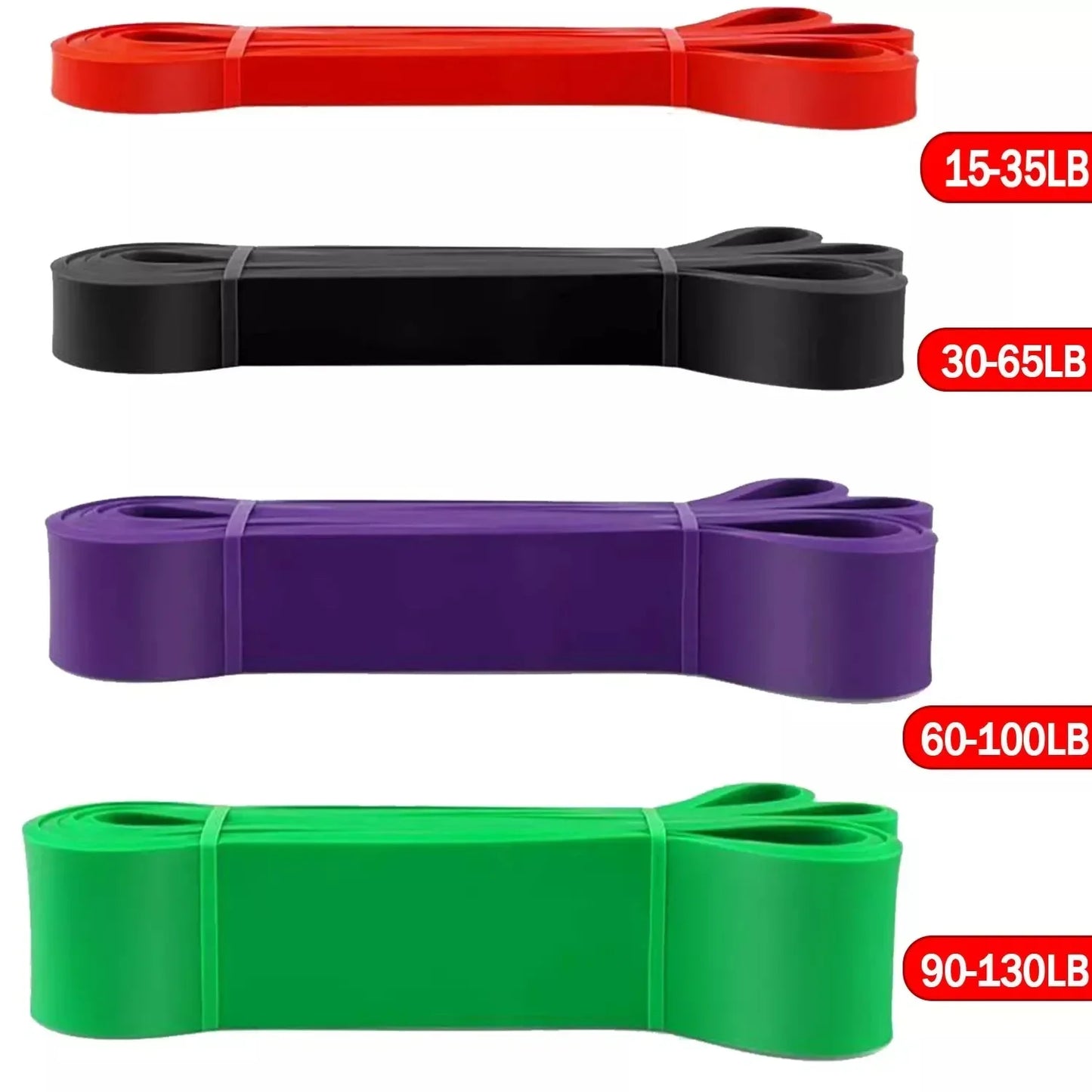 Resistance Band Set 5-120lbs - Home Gym Workout Equipment