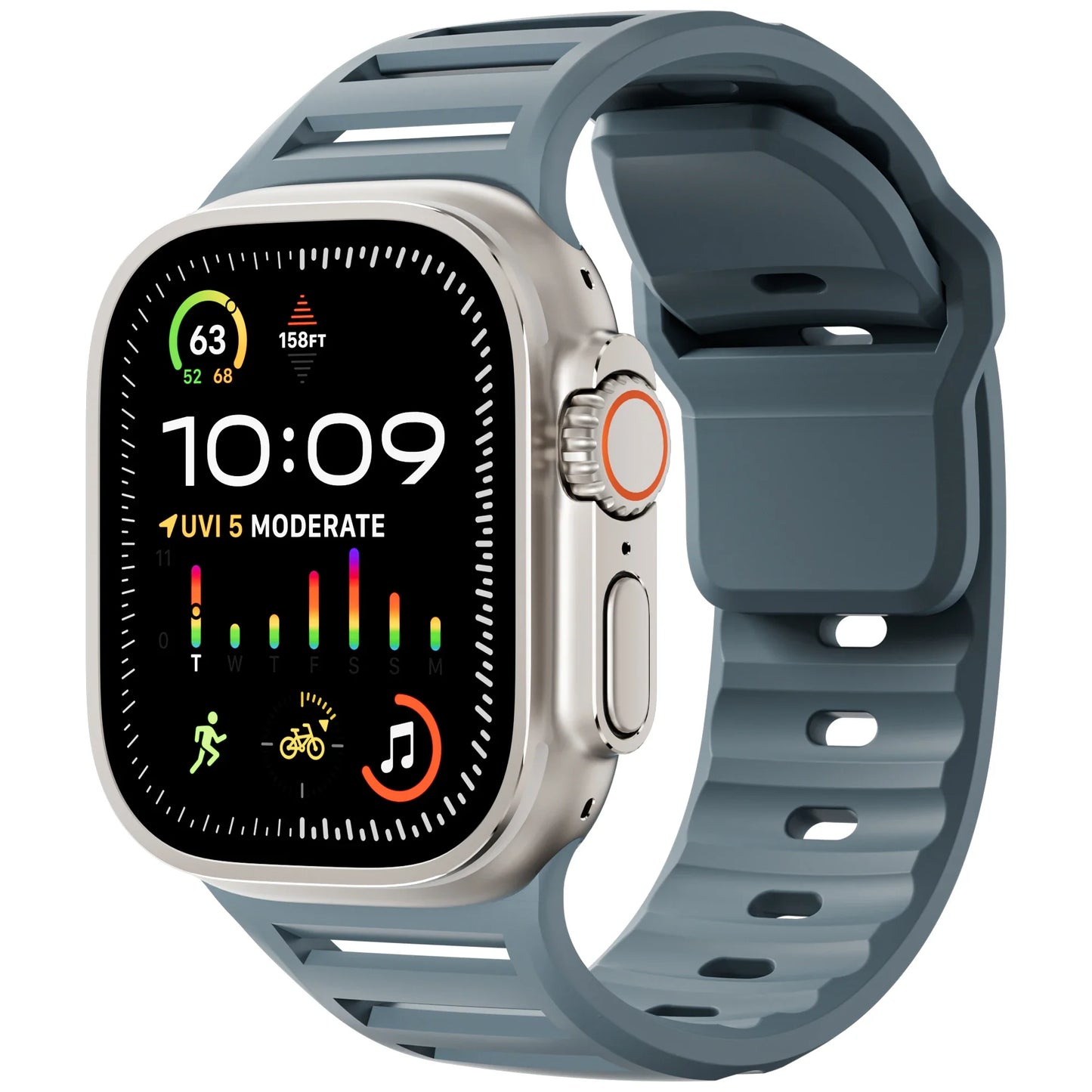 Apple Watch Sport Silicone Strap - Flexible, Waterproof Band