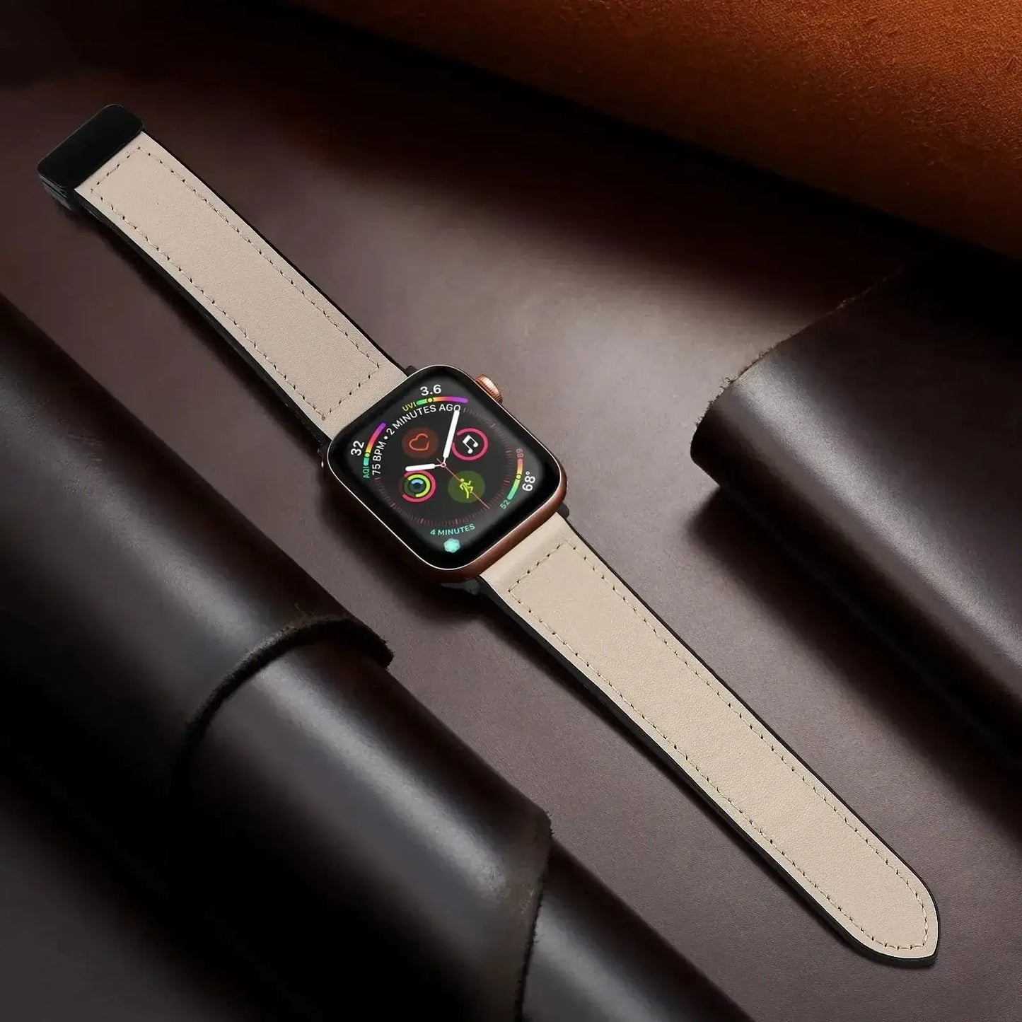 Apple Watch Genuine Leather Band - Stylish Magnetic Strap