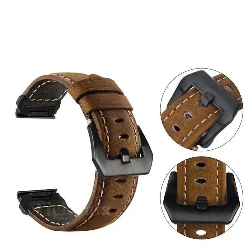 Garmin Leather Band - Soft, Comfortable, QuickFit Design