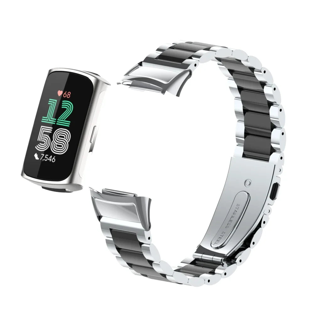 Stainless Steel Strap for Fitbit Charge 6 5 - Metal Band