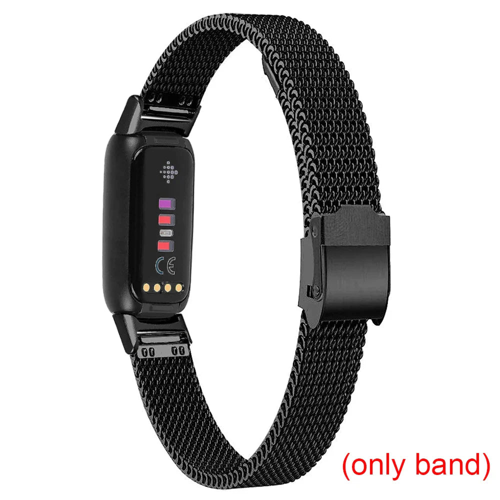 Stainless Steel Fitbit Luxe Band - Durable Elegant Design