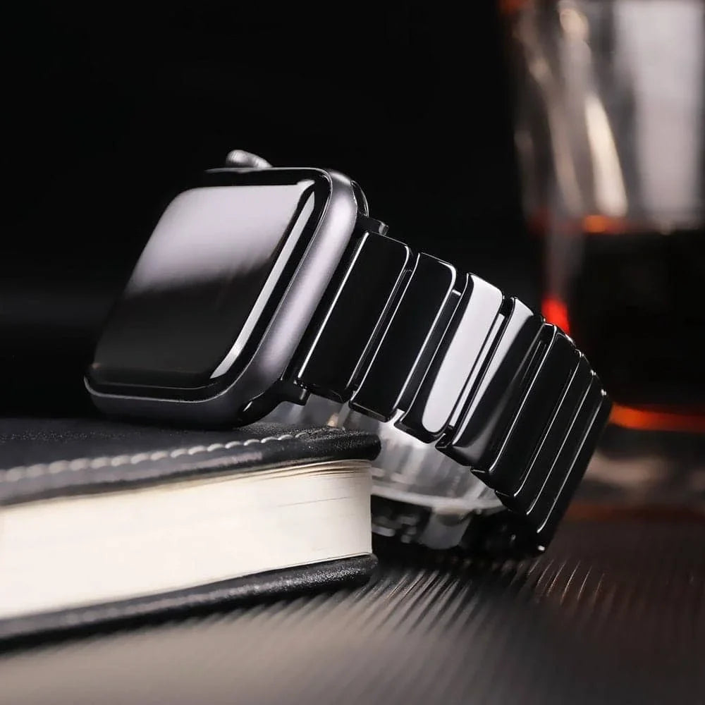 Apple Watch Ceramic Strap - Premium Stainless Steel Clasp