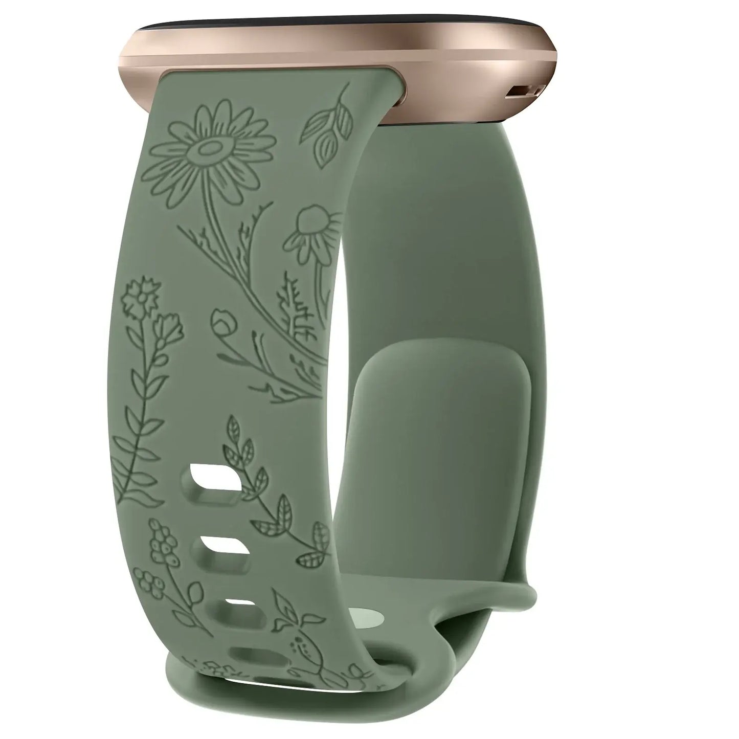 Fitbit Versa & Sense Silicone Band - Durable Floral Design