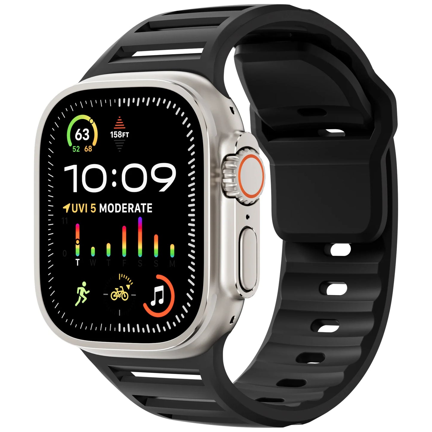 Apple Watch Sport Silicone Strap - Flexible, Waterproof Band