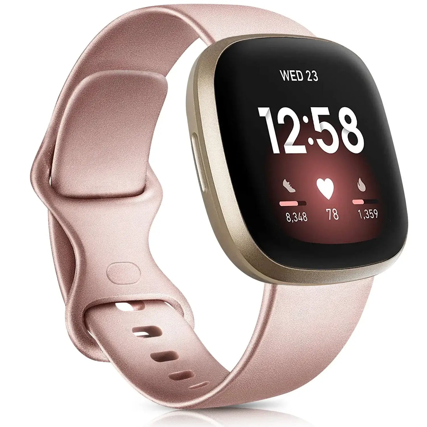 Fitbit Versa & Sense Silicone Bands - Lightweight Minimalist Design