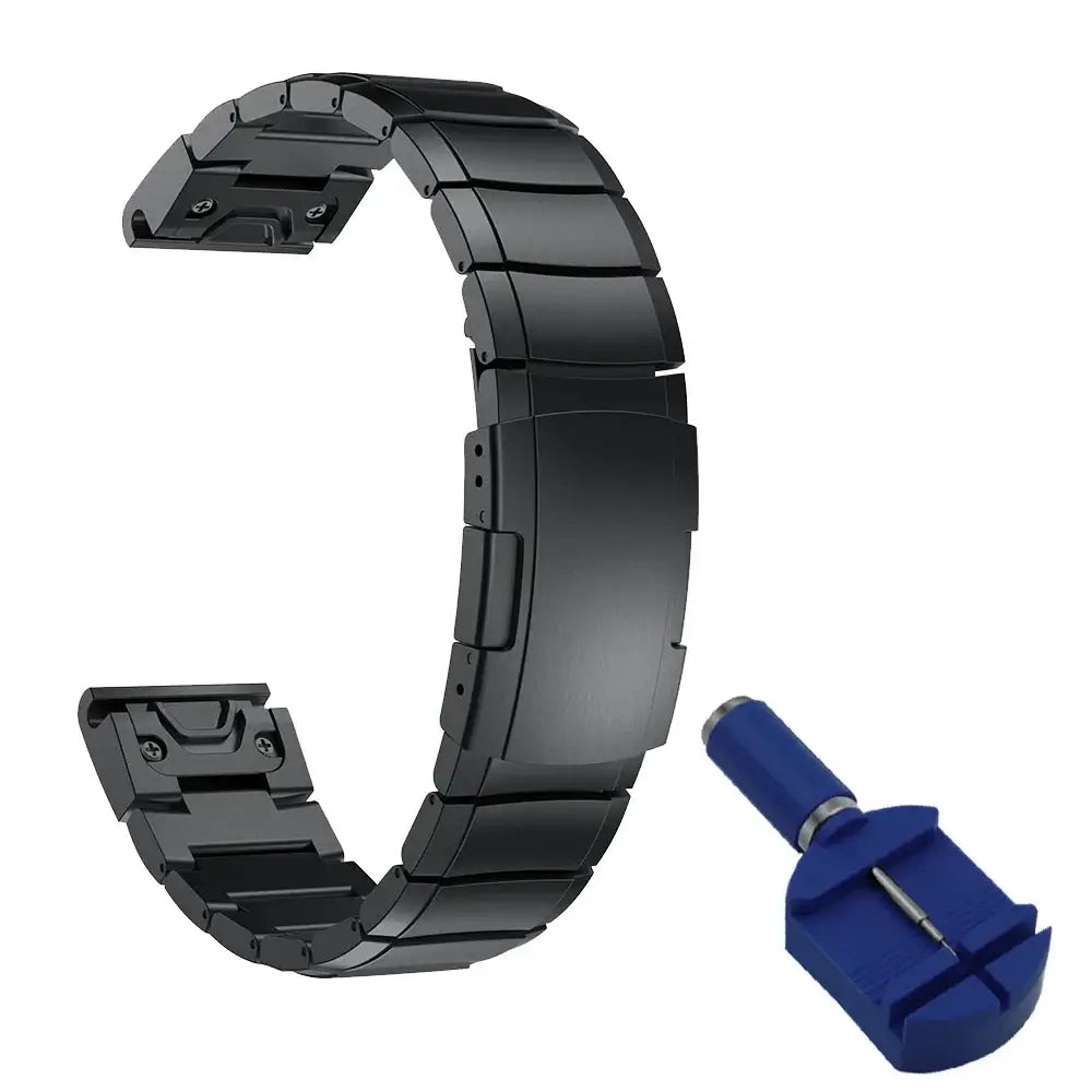 Garmin QuickFit 20/22/26mm Stainless Steel Flat-Link Bracelet