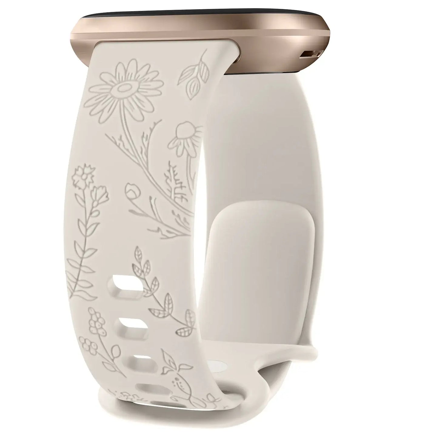 Fitbit Versa & Sense Silicone Band - Durable Floral Design