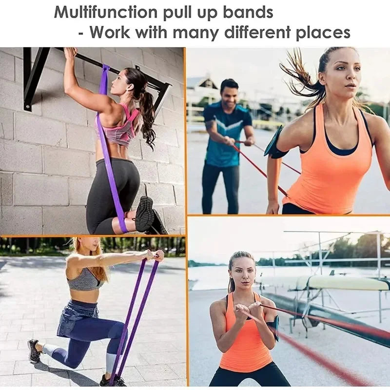 Resistance Band Set 5-120lbs - Home Gym Workout Equipment
