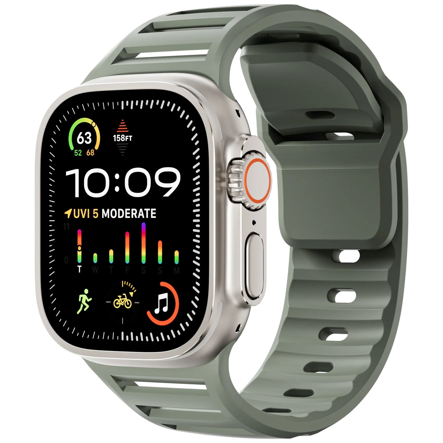 Apple Watch Sport Silicone Strap - Flexible, Waterproof Band