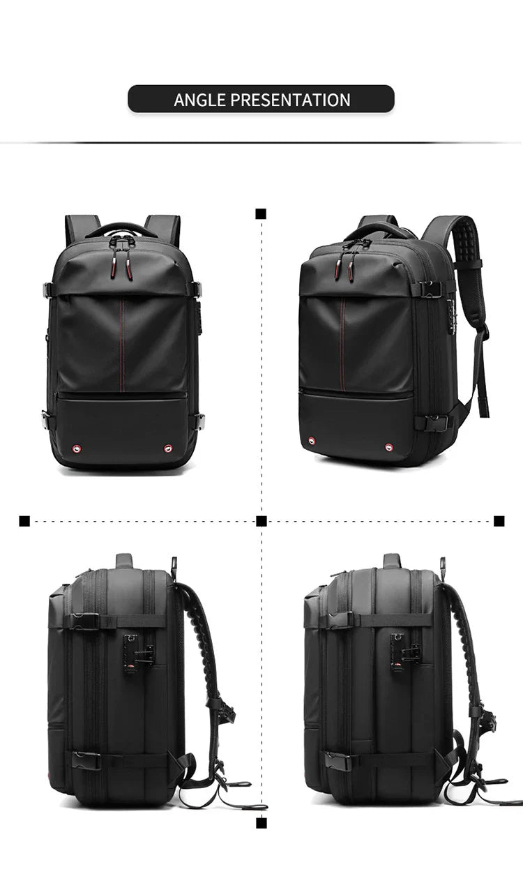 17" Laptop Travel Backpack for Men, Large Capacity, Business & School