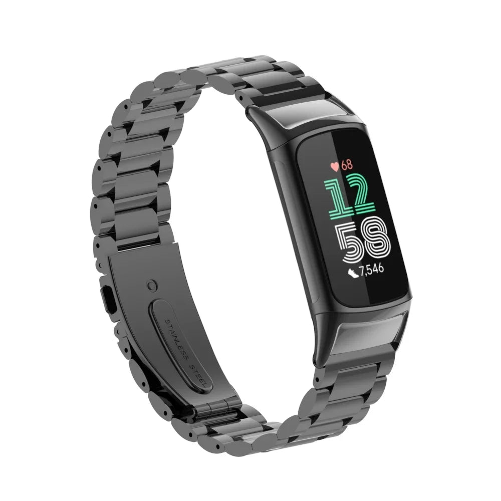 Stainless Steel Strap for Fitbit Charge 6 5 - Metal Band