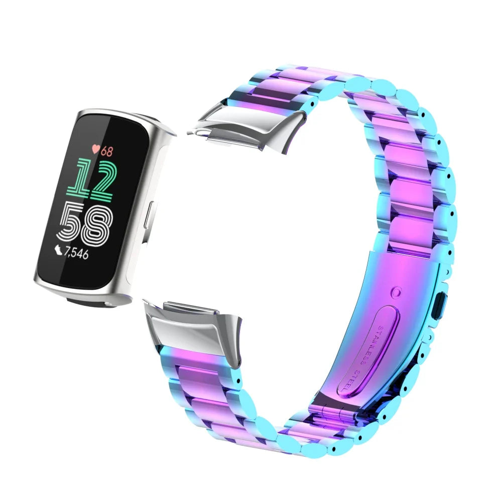 Stainless Steel Strap for Fitbit Charge 6 5 - Metal Band