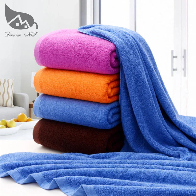 70 x180cm super increase Bath Towel for Adults Thick Men Sport Beach Towel Bathroom Outdoor Travel Big Towel White Blue & Orange