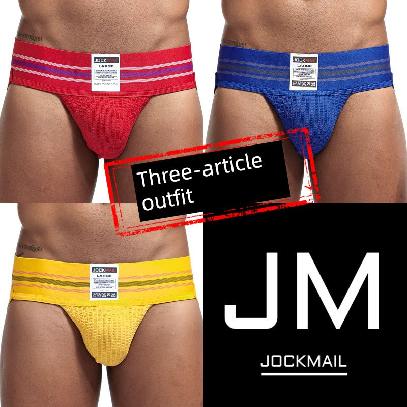 Jockmail Men’s Plaid Cotton Jockstrap – Low Waist, Breathable & Elastic Fit