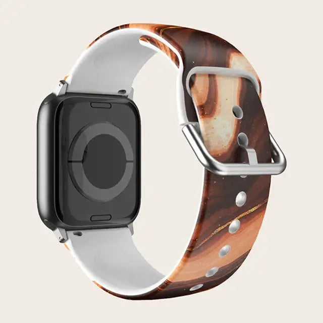 Apple Watch Silicone Strap - Colorful Floral Pattern Band