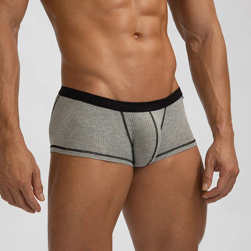 Sexy Men Boxers Underwear Soft Breathable Men's Underpants Boxer Shorts Male Breathable U Bulge Pouch